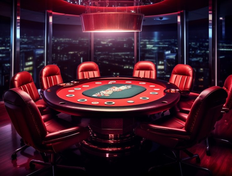 Tampilan meja live dealer dengan dealer profesional dan antarmuka permainan